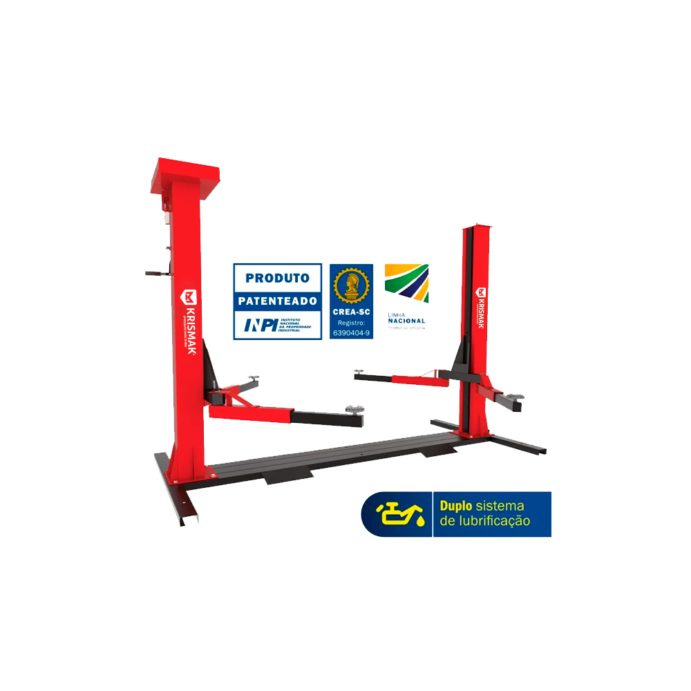 Elevador Automotivo 2,600 KG 220/380V Trifásico Lubrificado a Óleo - MGFER-2600