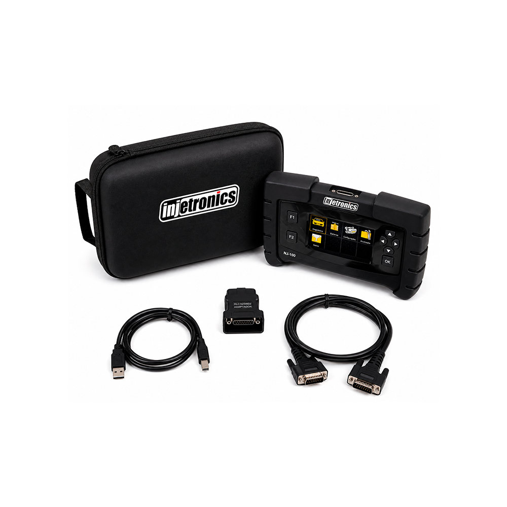 Scanner Automotivo Profissional com Gráfico de 2 Parâmetros Simultâneos - INJETRONICS INJ-103